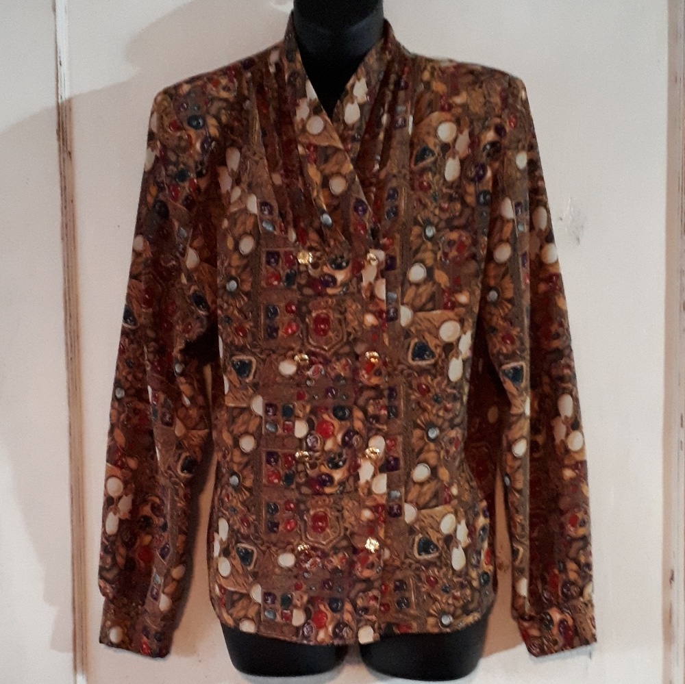 Vintage Town & Country Double Breasted Blouse